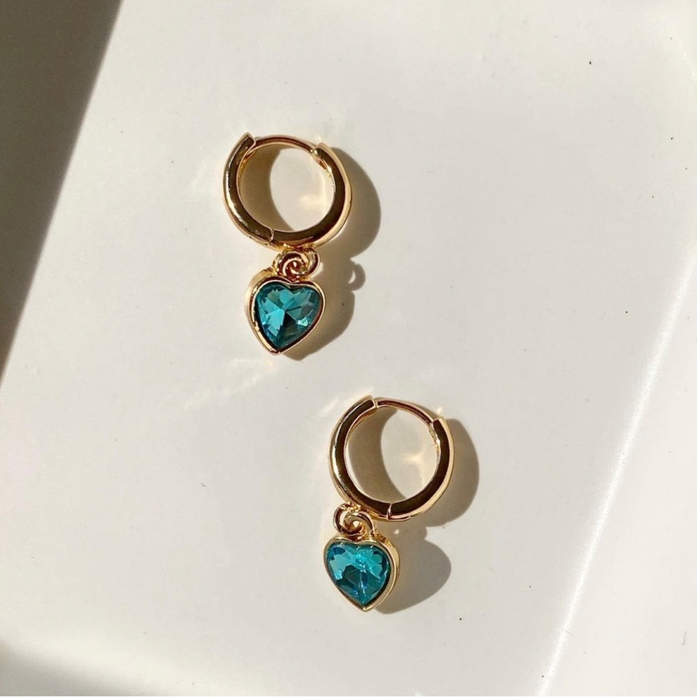 Gold Hearted Huggie Earrings